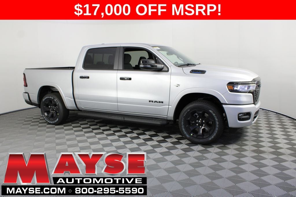 2026 RAM 1500 Big Horn/Lone Star in Silver Zynith Exterior Paint — front three-quarter view