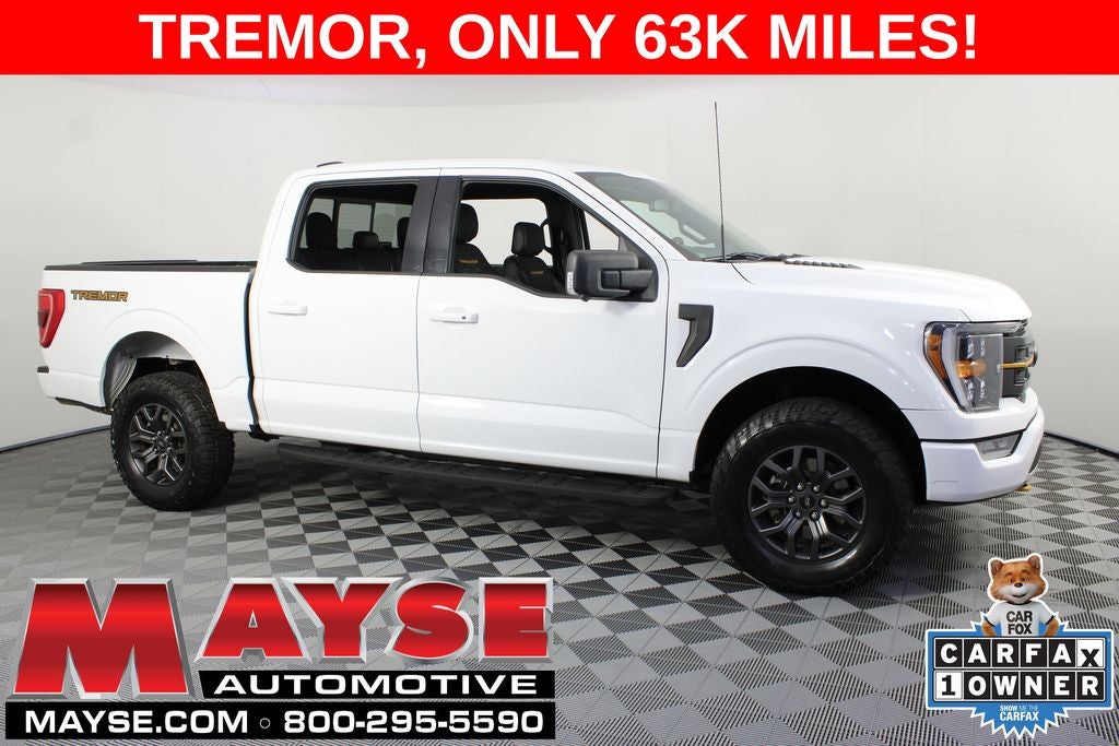 2022 Ford F-150 Tremor in Oxford White — front three-quarter view