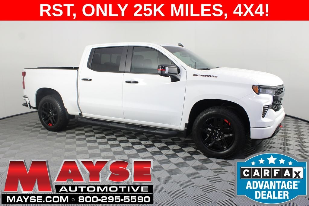 2024 Chevrolet Silverado 1500 RST in Summit White — front three-quarter view