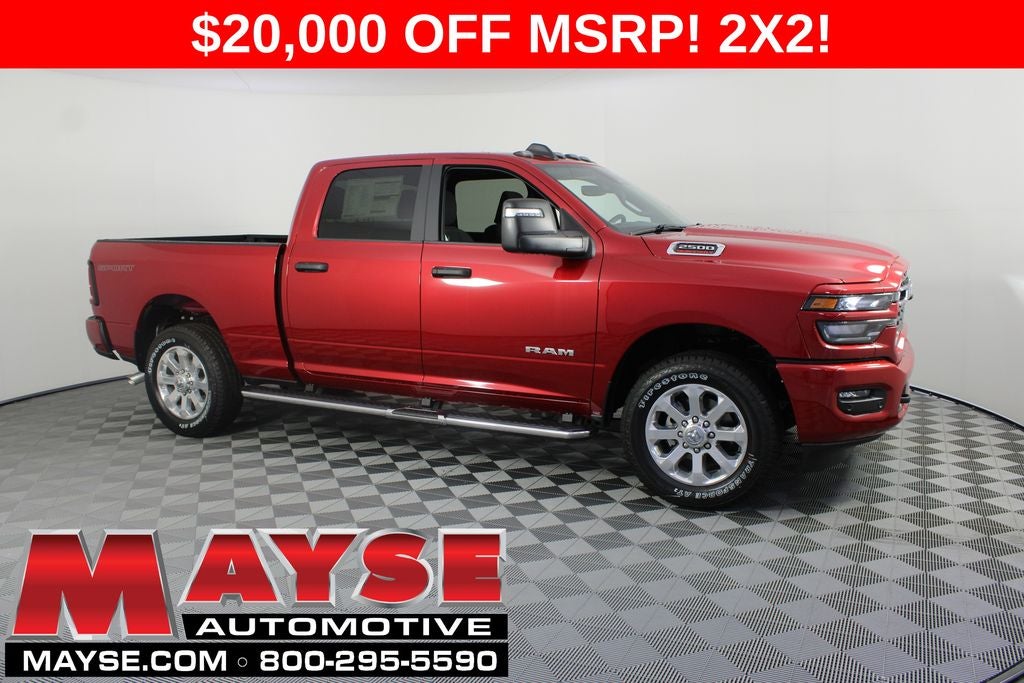 2026 RAM 2500 Big Horn in Molten Red Pearl-Coat Exterior Paint — front three-quarter view