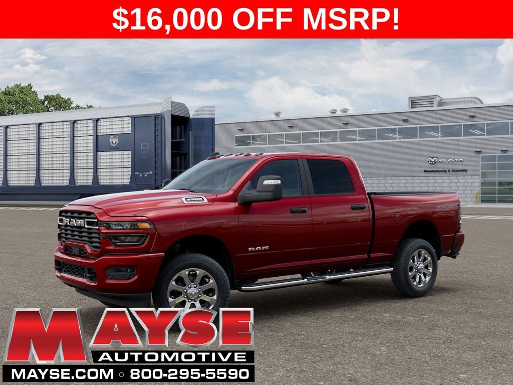 2026 RAM 2500 Big Horn in Molten Red Pearl-Coat Exterior Paint — front three-quarter view