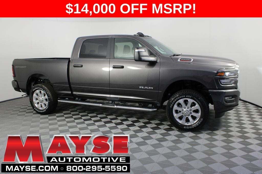 2026 RAM 2500 Big Horn in Granite Crystal Metallic Clear-Coat Exterior Paint — front three-quarter view