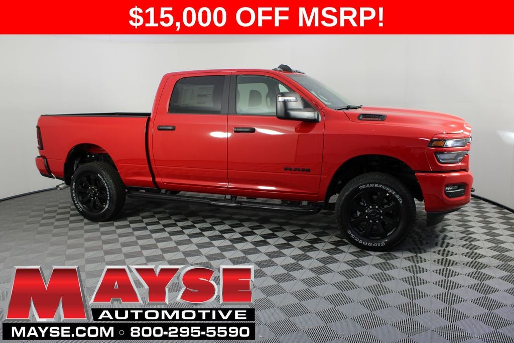 2026 RAM 2500 Big Horn in Flame Red Clear-Coat Exterior Paint — front three-quarter view