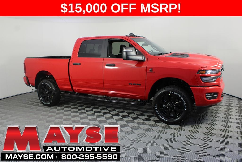 2026 RAM 2500 Big Horn in Flame Red Clear-Coat Exterior Paint — front three-quarter view